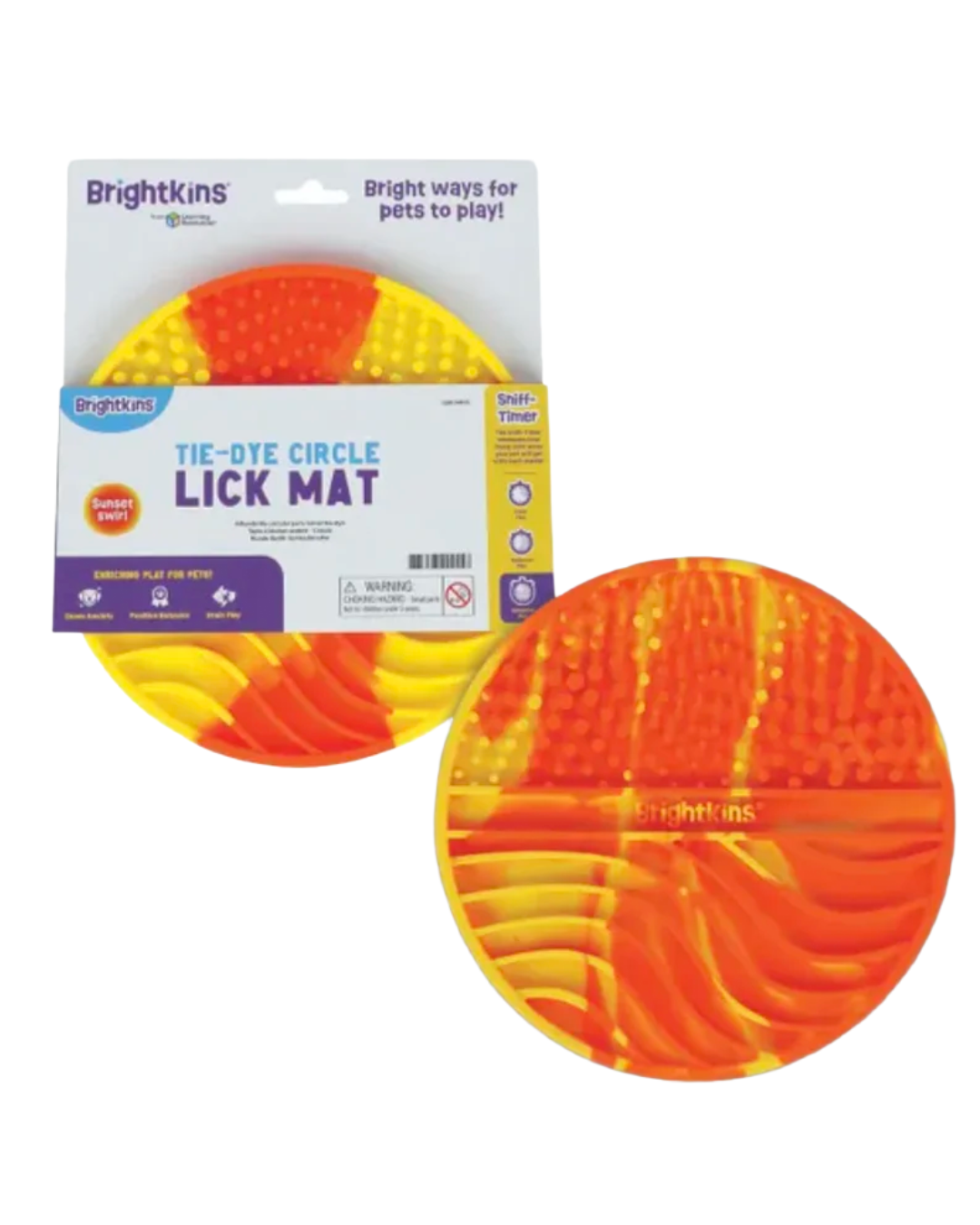 Brightkins – Batikovaná lízací podložka kulatá 1
